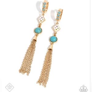 Constant Chic Multi Hoop Earrings Gold Tassel Dangling Fashion Jewelry